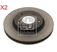 Front Brake Disc x2 Pcs FEBI Fits MITSUBISHI DODGE Lancer VII VIII MN116330