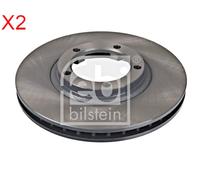 Front Brake Disc x2 Pcs FEBI Fits MITSUBISHI HYUNDAI Delica Space Gear MB895464