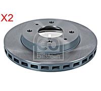 Front Brake Disc x2 Pcs FEBI Fits MITSUBISHI VOLVO Carisma Galant III MR205585