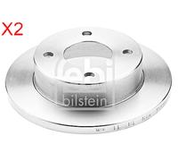 Front Brake Disc x2 Pcs FEBI Fits NISSAN Micra I 40206-21B01