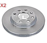 Front Brake Disc x2 Pcs FEBI Fits OPEL DAEWOO Ascona C Astra F Van Combo 569031