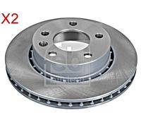Front Brake Disc x2 Pcs FEBI Fits OPEL Omega A 569039