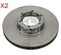Front Brake Disc x2 Pcs FEBI Fits OPEL RENAULT Movano Master II 4500098