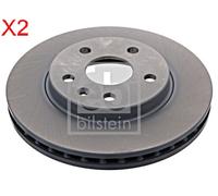 Front Brake Disc x2 Pcs FEBI Fits OPEL SAAB CHEVROLET Insignia A 9-5 569421
