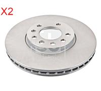 Front Brake Disc x2 Pcs FEBI Fits OPEL SAAB VAUXHALL Calibra A Speedster 569056