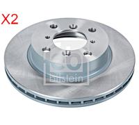Front Brake Disc x2 Pcs FEBI Fits SUZUKI Baleno 5531160G01