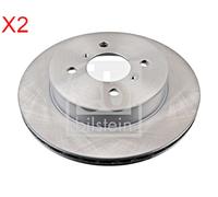 Front Brake Disc x2 Pcs FEBI Fits SUZUKI Ignis I II 5531180G00