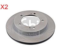 Front Brake Disc x2 Pcs FEBI Fits SUZUKI Jimny 55211-76J10