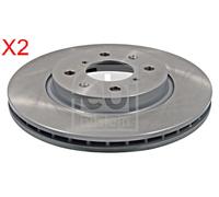 Front Brake Disc x2 Pcs FEBI Fits SUZUKI Swift III IV 55311-68L00