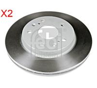 Front Brake Disc x2 Pcs FEBI Fits SUZUKI Swift III IV 55311-72L00
