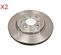 Front Brake Disc x2 Pcs FEBI Fits SUZUKI Swift IV 55311-68L50