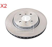 Front Brake Disc x2 Pcs FEBI Fits SUZUKI Swift IV 55311-71L50