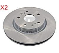 Front Brake Disc x2 Pcs FEBI Fits SUZUKI Sx4 Vitara S-Cross 55311-61M00