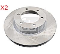 Front Brake Disc x2 Pcs FEBI Fits TOYOTA 4 Runner Land Cruiser 90 43512-35210