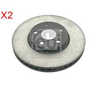 Front Brake Disc x2 Pcs FEBI Fits TOYOTA Avensis Celica 43512-68020