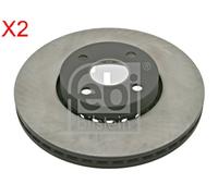 Front Brake Disc x2 Pcs FEBI Fits TOYOTA Corolla Verso 43512-13020