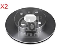 Front Brake Disc x2 Pcs FEBI Fits TOYOTA Starlet 43512-10160