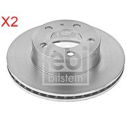 Front Brake Disc x2 Pcs FEBI Fits VOLVO 240 260 270739