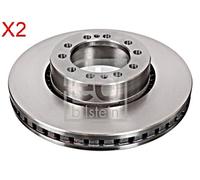 Febi Bilstein Brake Disc 101732 - Front Coated 410 mm - Fits Volvo & Renault Trucks