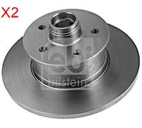 Front Brake Disc x2 Pcs FEBI Fits VW Transporter Caravelle T3 251407617