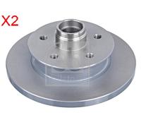 Front Brake Disc x2 Pcs FEBI Fits VW Transporter Caravelle T3 251407617D