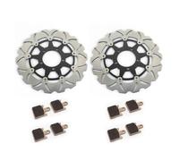 Front Brake Discs Disks Rotors Pads For GTR 1400 Concours 14 ABS 2008-2022 | For ZZR ZZ-R 1400 Ninja ZX14R ZX-14R 2006-2022(Wavy Black)