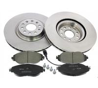 Front Brake Discs Pads Kit For SEAT LEON, SKODA KODIAQ, OCTAVIA, SUPERB, VW GOLF