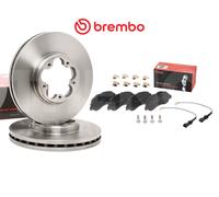 FRONT BRAKE DISCS PADS SET BREMBO FOR FORD TRANSIT 2.0 MK8 CUSTOM ECOBLUE 2012-