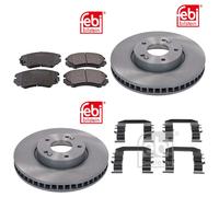 Front Brake Discs & Pads with Fitting Kit Fits Hyundai I30 2007-2011 Febi 16489