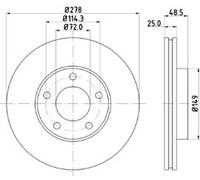 Front Brake Discs Set L/R Fits MAZDA CHANGAN Mintex MDC1691C