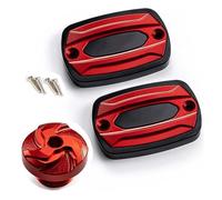 Front Brake Fluid Brake Tank Cap And Filler Cap For For TMAX 530 SX DX For T-Max 500 For TMAX 500 560 For TECH Max For TMAX Gas Fuel Tank Cap(S red)