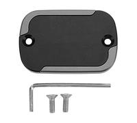 Front Brake Fluid Reservoir Cap, Motorcycle Brake Reservoir Cover Replacement for Cyclone RT3 DAELIM XQ250 250CC, CNC Machined Aluminum Alloy Guard with Screws and Wrench (A (titanium color))