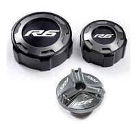 Front Brake Fluid Reservoir Cover Motorcycle Accessories Front Rear Brake Fluid Oil Tank Cover Liquid Storage Tank Cover For YZF-R6 2010-2024