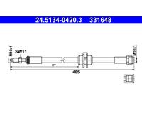 ATE 24.5134-0420.3 Brake hose
