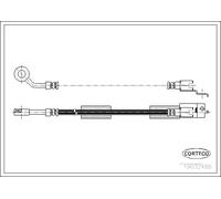 FRONT BRAKE HOSE FITS: JEEP WAGONEER 2.5 I 4X4/4.0 I/2.1 TD/2.5 TD 4X4/4.0 I