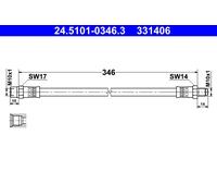 BRAKE HOSE FOR MERCEDES BENZ E CLASS COUPE C124 M 104 992 6 M 111 940 ATE 32.006