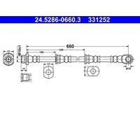 FRONT BRAKE HOSE FITS: MITSUBISHI PAJERO IV WAGON HARDTOP 3.2 DI-D 4WD /3.0 4