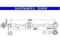 ATE 24.5176-0415.3 Brake hose