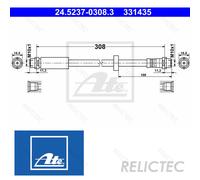 ✅Fits ATE 24.5237-0308.3 BRAKE HOSE. ELAST. ⭐UK Seller⭐