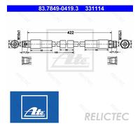 Front Brake Hose Line Audi VW:A8,PHAETON 3D0611701D 3D0611701F 3D0611701C