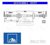 BRAKE HOSE PIPE LINE FOR FIAT PEUGEOT CITROEN DUCATO BOX 250 290 F1CE0441A