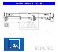 Front Brake Hose Line for Fiat Opel Vauxhall Alfa Romeo Citroen Peugeot:PUNTO