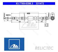 Front Brake Hose Line Ford:FOCUS III 3,C-MAX,GRAND 1682557 AV61-2078-AB