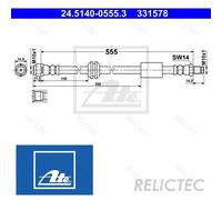 NEW BRAKE HOSE FOR MERCEDES BENZ R CLASS W251 V251 M 156 980 OM 642 950 ATE