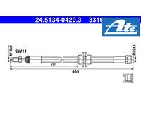 FRONT BRAKE HOSES 24.5134-0420.3 ATE I