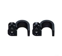 Front Brake Line Hose Clamp Holder For Most Motorcycles Cnc Aluminum Oil Line Guide Cable Bracket Caliper Mount Red Color 2 Pack(Black)