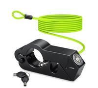 Front Brake Lock Motorcycle Grip Lock Anti-Theft Handlebar Brake Lock Motorcycle Helmet Quad Lock Padlock Handlebar Lock(Lock with Rope)