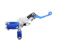 Front Brake Master Cylinder Blue Motorcycle with Folding Handlebar Lever | Stainless Steel Plastic Construction, Ergonomic Comfortable Grip, Sensitive Response, Portable Design for Offroad Riding