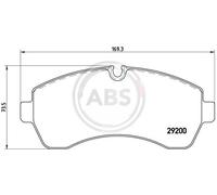 Front Brake Pad Set BREMBO P 50 059 for Mercedes/VW Sprinter (W907)/Sprinter (W9