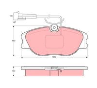 FRONT BRAKE PAD SET DISC BRAKE FITS: ALFA ROMEO 155 1.9 TD /2.0 16V TURBO Q4